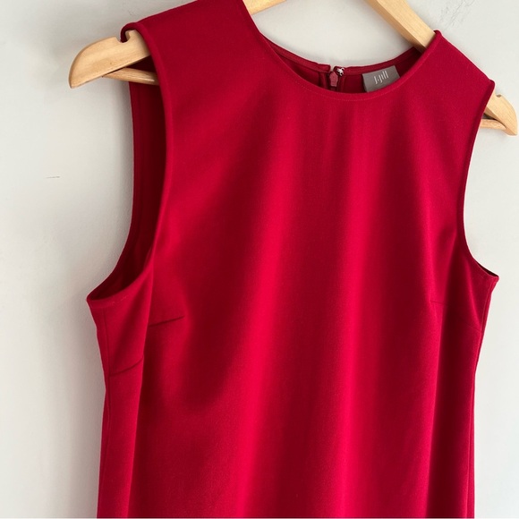 J. Jill Women's Stretch Dress Classic Red size 8 Sleeveless Shift Dress Career - Picture 5 of 11